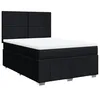 Image de vidaXL Sommier à lattes de lit avec matelas Noir 160x200 cm Tissu