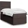 Image de vidaXL Sommier à lattes de lit avec matelas Marron foncé 80x200 cm