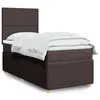 Image de vidaXL Sommier à lattes de lit avec matelas Marron foncé 90x200 cm