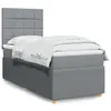Image de vidaXL Sommier à lattes de lit avec matelas Gris clair 100x200cm Tissu
