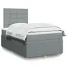 Image de vidaXL Sommier à lattes de lit avec matelas Gris clair 120x200cm Tissu