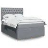 Image de vidaXL Sommier à lattes de lit avec matelas Gris clair 140x200cm Tissu
