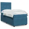 Image de vidaXL Sommier à lattes de lit avec matelas bleu 80x200 cm velours