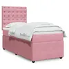 Image de vidaXL Sommier à lattes de lit et matelas Rose 80x200 cm Velours