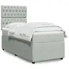 Image de vidaXL Sommier à lattes de lit et matelas Gris clair 90x190 cm Velours