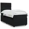 Image de vidaXL Sommier à lattes de lit avec matelas Noir 90x190 cm Velours