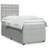 Image de vidaXL Sommier à lattes de lit et matelas Gris clair 90x190 cm Velours