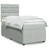 Image de vidaXL Sommier à lattes de lit et matelas Gris clair 90x200 cm Velours