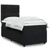 Image de vidaXL Sommier à lattes de lit avec matelas Noir 90x200 cm Velours