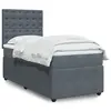 Image de vidaXL Sommier à lattes de lit et matelas Gris foncé 90x200 cm Velours