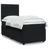 Image de vidaXL Sommier à lattes de lit avec matelas Noir 90x200 cm Velours