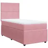 Image de vidaXL Sommier à lattes de lit avec matelas Rose 100x200 cm Velours