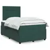 Image de vidaXL Sommier à lattes de lit avec matelas vert foncé 120x190 cm