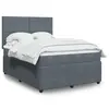 Image de vidaXL Sommier à lattes de lit et matelas Gris foncé 140x190cm Velours
