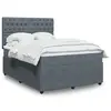 Image de vidaXL Sommier à lattes de lit et matelas Gris foncé 140x190cm Velours