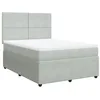 Image de vidaXL Sommier à lattes de lit et matelas Gris clair 140x200cm Velours