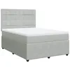 Image de vidaXL Sommier à lattes de lit et matelas Gris clair 140x200cm Velours