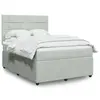 Image de vidaXL Sommier à lattes de lit et matelas Gris clair 160x200cm Velours