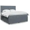 Image de vidaXL Sommier à lattes de lit et matelas Gris foncé 180x200cm Velours