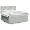 Image de vidaXL Sommier à lattes de lit et matelas Gris clair 180x200cm Velours