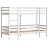 Image de vidaXL Lit superposé Blanc 80x200 cm Bois de pin massif, lit mezzanine, cadre de lit superposé, lit superposé en bois, lit superposé pour enfants