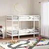 Image de vidaXL Lit superposé sans matelas blanc 80x200 cm bois de pin massif