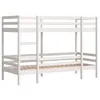 Image de vidaXL Lit superposé Blanc 90x200 cm Bois de pin massif, lit mezzanine, cadre de lit superposé, lit superposé en bois, lit superposé pour enfants