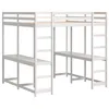 Image de vidaXL Lit superposé et bureau et échelle 180x200cm bois de pin massif