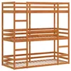 Image de vidaXL Lit superposé triple sans matelas 80x200 cm bois de pin massif