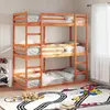 Image de vidaXL Lit superposé triple sans matelas 90x200 cm bois de pin massif