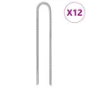 Image de vidaXL Piquets de tente 12 pcs en forme de U 30cm Ø7mm acier galvanisé