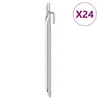 Image de vidaXL Piquets de tente 24pcs en forme de V 24cm Ø20mm acier galvanisé