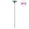 Image de vidaXL Piquets de tente 12 pcs 25 cm 7 mm acier galvanisé et PP