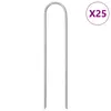 Image de vidaXL Piquets de sol en forme de U 25 pcs 15x3,5 cm acier galvanisé