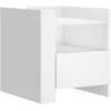 Image de vidaXL Table de chevet blanc 45x50x50 cm bois d’ingénierie