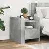 Image de vidaXL Table de chevet gris béton 45x50x50 cm bois d’ingénierie