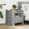 Image de vidaXL Table de chevet sonoma gris 45x50x50 cm bois d'ingénierie