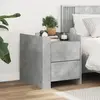 Image de vidaXL Table de chevet gris béton 45x50x50 cm bois d'ingénierie