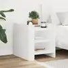 Image de vidaXL Table de chevet blanc 45x50x50 cm bois d’ingénierie