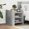 Image de vidaXL Table de chevet gris béton 45x50x50 cm bois d'ingénierie