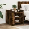 Image de vidaXL Table de chevet chêne fumé 45x50x50 cm bois d'ingénierie