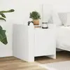 Image de vidaXL Table de chevet blanc 45x50x50 cm bois d’ingénierie
