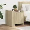 Image de vidaXL Table de chevet chêne sonoma 45x50x50 cm bois d’ingénierie
