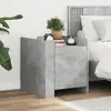 Image de vidaXL Table de chevet gris béton 45x50x50 cm bois d’ingénierie