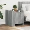 Image de vidaXL Table de chevet sonoma gris 45x50x50 cm bois d'ingénierie