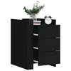 Image de vidaXL Table de chevet noir 45x50x65 cm bois d’ingénierie