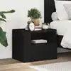 Image de vidaXL Table de chevet murale noir 45x30x35 cm