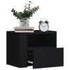 Image de vidaXL Tables de chevet murales 2 pcs noir 45x30x35 cm