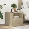 Image de vidaXL Table de chevet murale chêne sonoma 45x30x35 cm