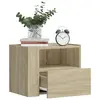 Image de vidaXL Tables de chevet murales 2 pcs chêne sonoma 45x30x35 cm